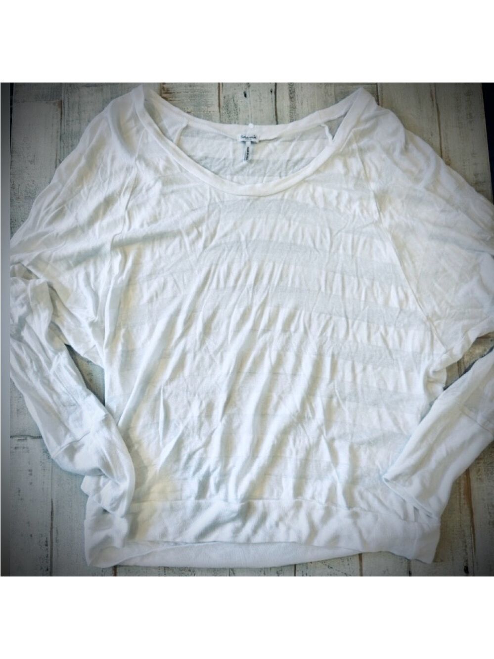 Splendid Textured Lightweight Long-Sleeve Top Size L
